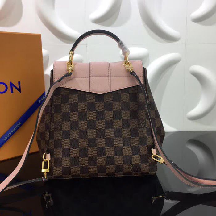 路易威登LV頂級原單CLAPTON 雙肩包N42262 Damier Ebene格紋帆布 YDH1892